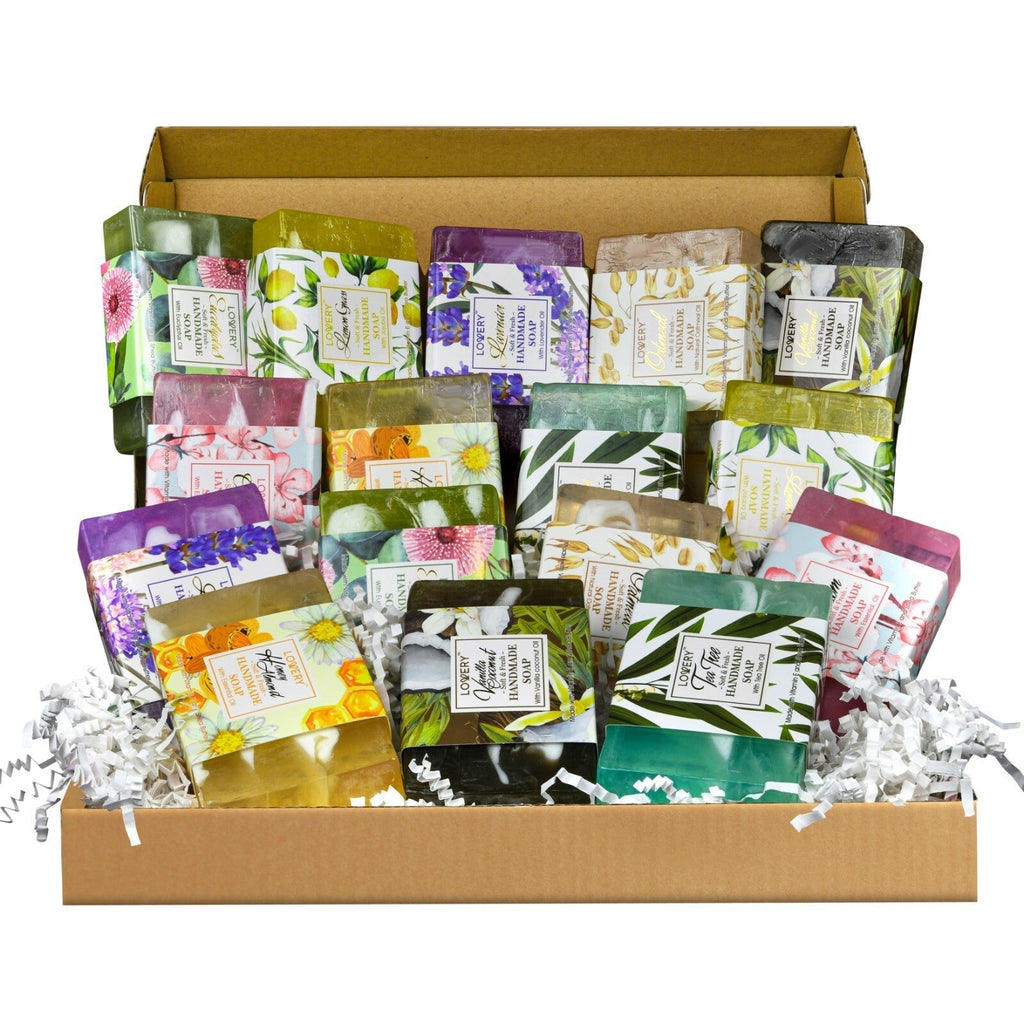 Handmade Soap Set - 8 Piece Variety Pack Luxury Bath Soap Gift Box