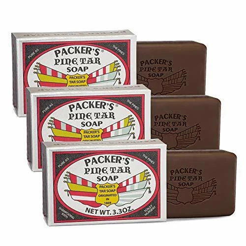 Packer's Pine Tar Soap 3 Pack | The Original Men’s Bar Soap With Natural Pine